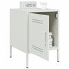 vidaXL Bedside Cabinet White 36x39x50.5 cm Steel