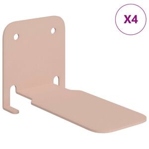 vidaXL Invisible Floating Shelf 4 pcs Pink 6 x 11 x 6.5 cm