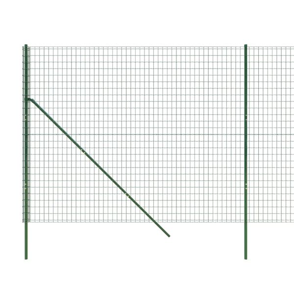 vidaXL Wire Mesh Fence Green 2.2x10 m Galvanised Steel