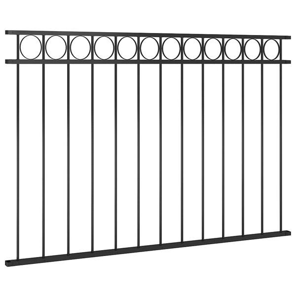 vidaXL Fence Panel Assen Steel 1.7x1 m Black