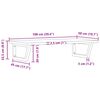 vidaXL Basin Shelf Wall Mounted Steel and Solid Wood Beech