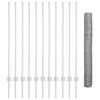 vidaXL Fence with Post Silver 1.2 x 25 m Steel