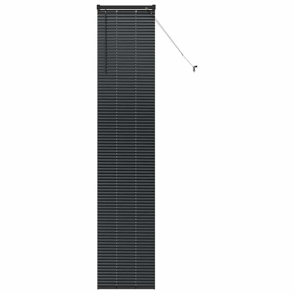vidaXL Window Blind with Curtains Manual Black Aluminium