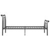 vidaXL Bed Frame without Mattress Black Metal 100x200 cm