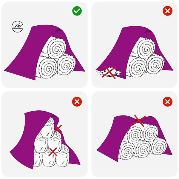 vidaXL Haystack Tarp 10.4x12.5 m 140 g/m&sup2; Polypropylene