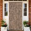 vidaXL Fly Curtain Beige and Dark Brown 90x200 cm Chenille