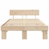 vidaXL Bed Frame with Headboard Natural 140 x 190 cm Solid Pine Wood