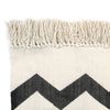 vidaXL Kilim Rug Cotton 120x180 cm with Pattern Black/White
