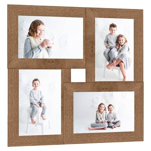 vidaXL Photo Frame | Light brown | MDF, PS (polystyrene) | Fits 10x15 cm photos