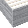 vidaXL Bed Frame with LED without Mattress Grey Sonoma 100x200 cm
