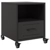vidaXL Bedside Cabinets 2 pcs Black 36x39x43.5 cm Steel