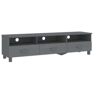 vidaXL TV Cabinet "HAMAR" Dark Grey 158x40x40 cm Solid Wood Pine