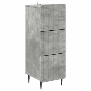 vidaXL Drawer Cabinet Concrete Grey 33 x 34.5 x 92 cm Engineered Wood