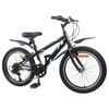 vidaXL Kids Bike 20'' 6-Speed for 6-11 Years Old Black