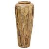 vidaXL Decorative Vase | Natural teak | Solid teak wood | Large