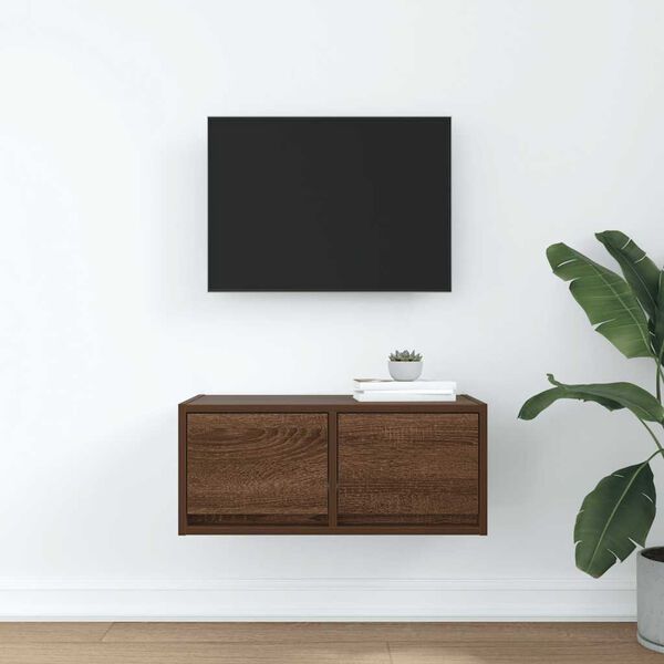 vidaXL TV Cabinet Brown Oak 60x31x25.5 cm Engineered Wood