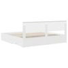 vidaXL Bed Frame with Headboard White 200 x 200 cm Engineered Wood
