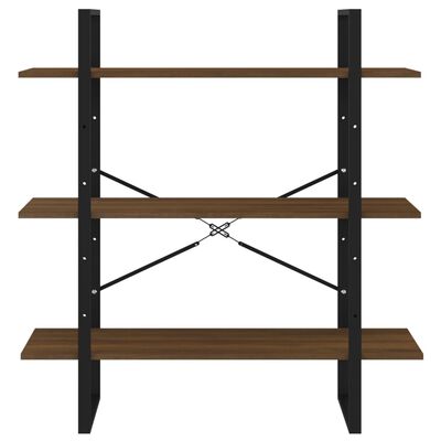 vidaXL Book Cabinet Brown Oak 100x30x105 cm Engineered Wood