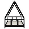 vidaXL Kids Bed Frame Black 90x190 cm Solid Wood Pine