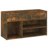 vidaXL Shoe Bench Smoked Oak 80x30x45 cm Engineered Wood