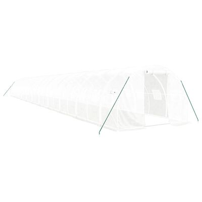 vidaXL Greenhouse with Steel Frame White 66 m² 22x3x2 m
