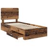 vidaXL Bed Frame with Headboard Old Wood 90 x 190 cm Engineered Wood