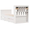 vidaXL Bookcase Bed without Mattress White 75x190 cm Small Single Solid Wood Pine