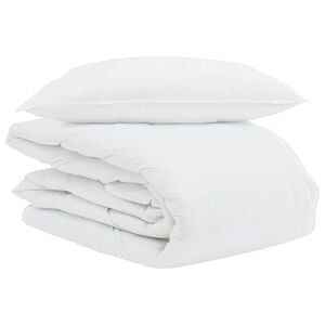 vidaXL Summer Duvet with Pillow 2 pcs White Down Feather