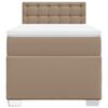 vidaXL Box Spring Bed with Mattress Cappuccino 90x190 cm Faux Leather