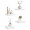 vidaXL Floating Wall Shelves 4 pcs White 23x23.5x3.8 cm MDF