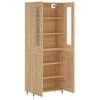 vidaXL Highboard Sonoma Oak 69.5x34x180 cm Engineered Wood