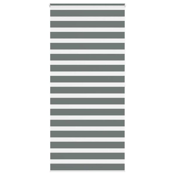 vidaXL Zebra Blind Dark Grey 100x200 cm Fabric Width 95.9 cm Polyester