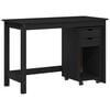 vidaXL Desk Cabinet Set 2 pcs Black Solid Pine Wood