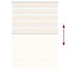 vidaXL Zebra Blind Marble Beige 110x100 cm Fabric Width 105.9 cm Polyester