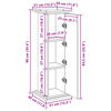 vidaXL Display Stand with Storage Old Wood 31x30x90 cm Engineered Wood