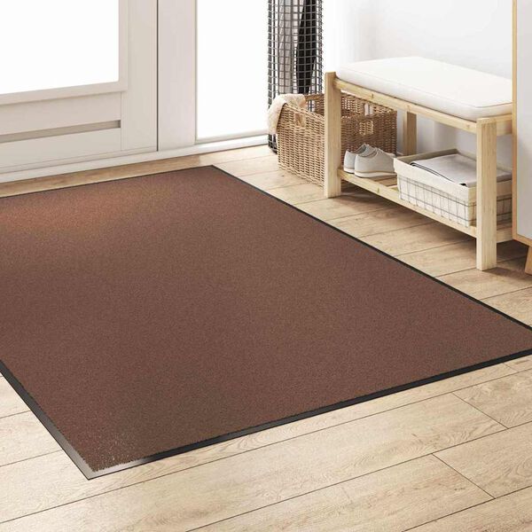 vidaXL Doormat Brown and Black 120 x 180 cm Polypropylene and vinyl