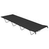 vidaXL Camping Bed | Black | 600D Oxford Fabric and Steel | 180x60x19 CM