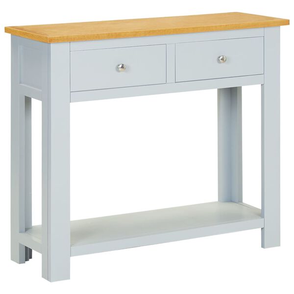 vidaXL Console Table 83x30x73 cm Solid Oak Wood