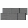 vidaXL Fence Panel 6 pcs 1020 x 146 cm WPC and Aluminium Grey