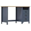 vidaXL Desk | Grey and honey brown | Solid pine wood | 120x50x74 cm | Desk