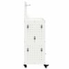 vidaXL Tool Trolley White 65 x 35 x 111 cm Cold-rolled Steel