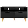 vidaXL TV Cabinet High Gloss Black 90x40x48.5 cm Engineered Wood
