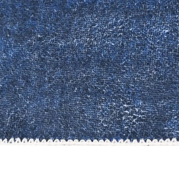 vidaXL Rug Washable Foldable Navy 160x230 cm Polyester