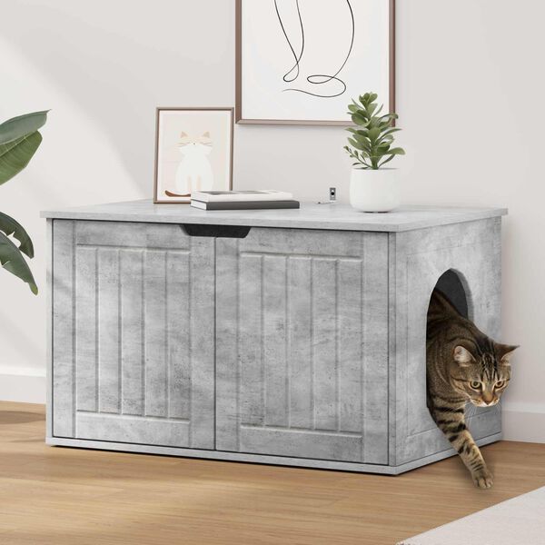 vidaXL Cat House Concerte 85 x 55 x 50.5 cm Engineered Wood