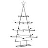 vidaXL Metal Christmas Tree for Decoration Black 140 cm