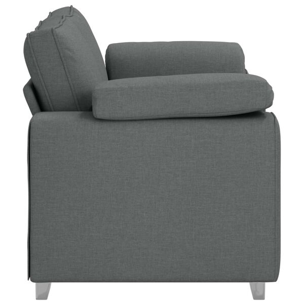 vidaXL Sofa Dark Grey 160 x 77 x 82 cm Fabric