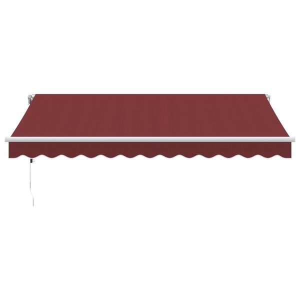 vidaXL Automatic Retractable Awning with LED Burgundy 350x250 cm