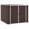 vidaXL Garden Shed Brown 195x198x159 cm Galvanised Steel