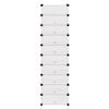 vidaXL Interlocking Shoe Organiser with 10 Compartments White