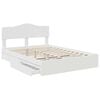 vidaXL Storage Bed with Headboard White 140 x 200 cm Engineered Wood